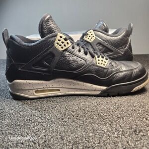 Air Jordan 4 Retro Oreo 2015 Black Tech Grey Tumbled Leather 314254-003 size 12